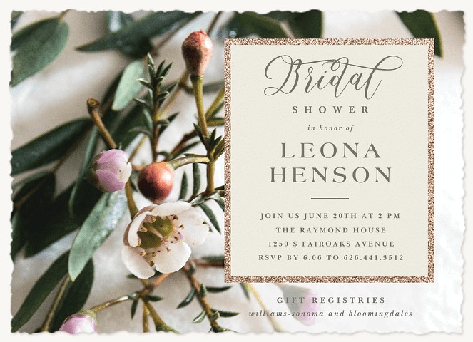  Fresh Elegance Bridal Shower Invitations