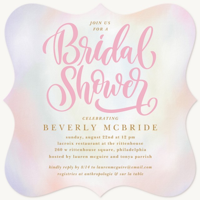 Pastel Palette Bridal Shower Invitations