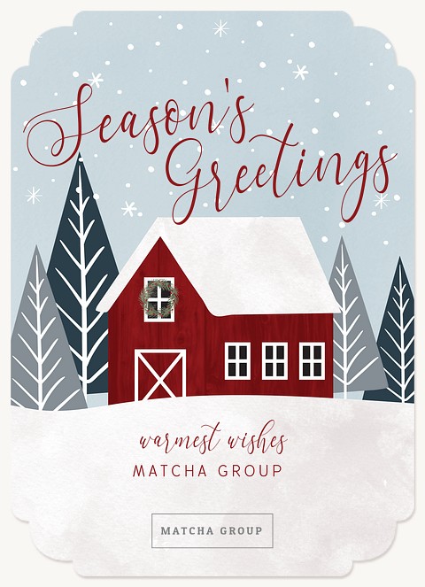 Winter Barn Business Holiday Cards