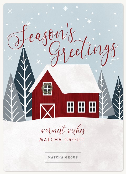 Winter Barn Holiday & Christmas Magnet Cards