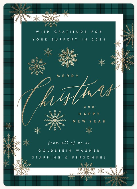 Luxe Tartan Holiday & Christmas Magnet Cards