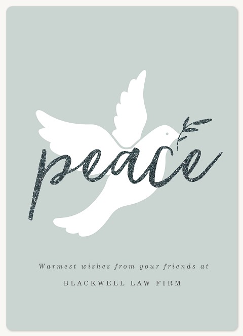 Glittering Peace Holiday & Christmas Magnet Cards