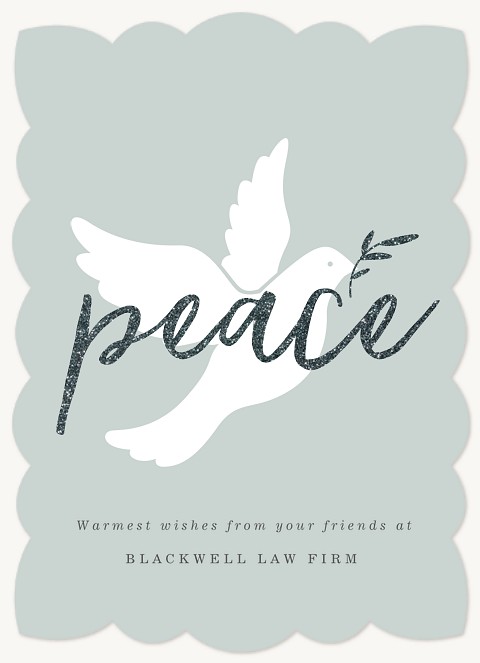 Glittering Peace Business Holiday Cards