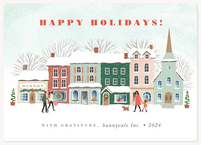 Main Street Holiday & Christmas Magnet Cards