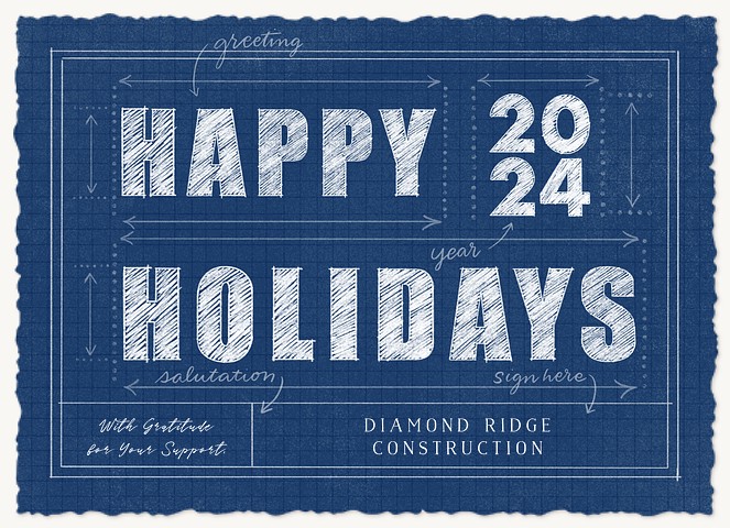 Holiday Blueprint Business Holiday Cards