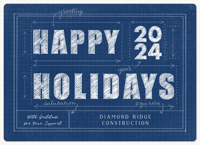 Holiday Blueprint Holiday & Christmas Magnet Cards