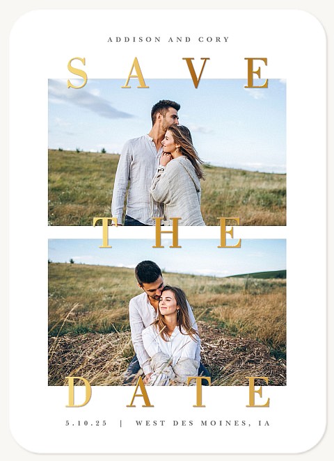 Modern Duo Save the Date Cards