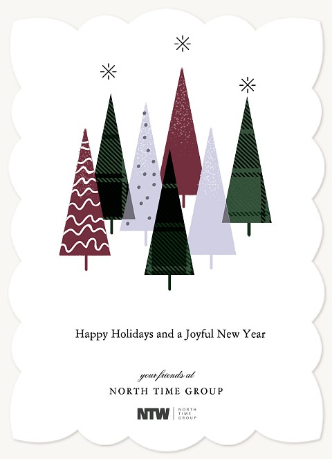 Pattern Trees Business Holiday Cards