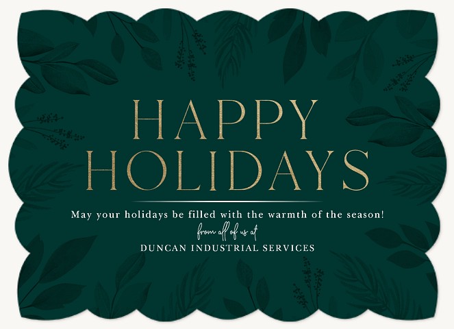 Wintergreen Sprigs Business Holiday Cards