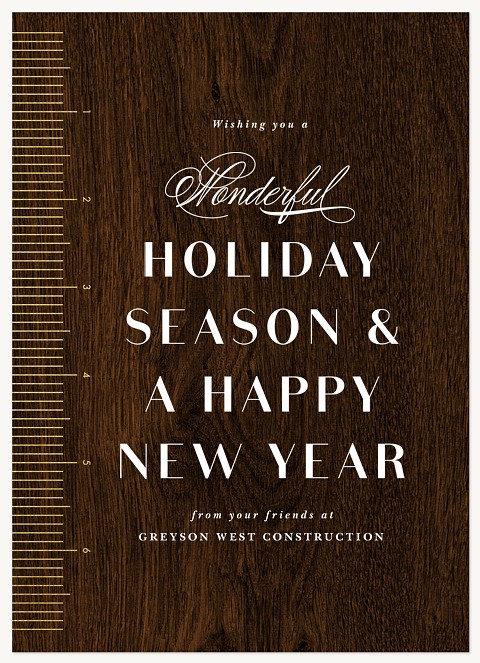 Luxe Ruler Business Holiday Cards