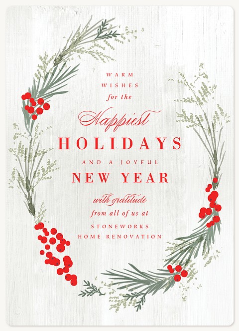 Gathered Greenery Holiday & Christmas Magnet Cards