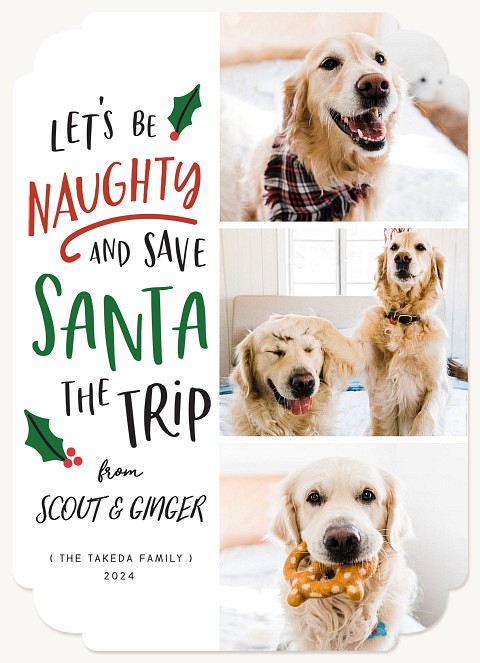 Be Naughty Photo Holiday Cards