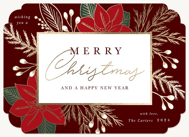 Fancy Foliage Christmas Cards