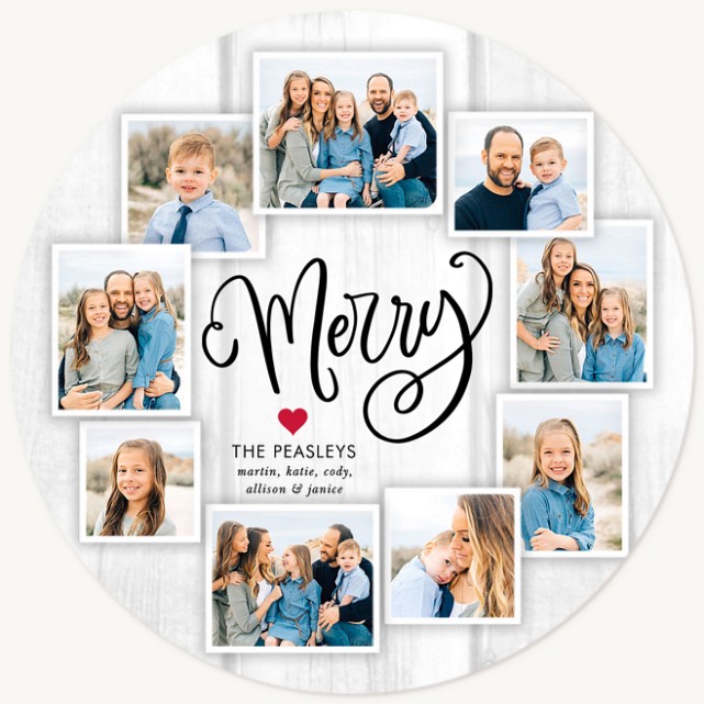 Photo Wreath Christmas Cards