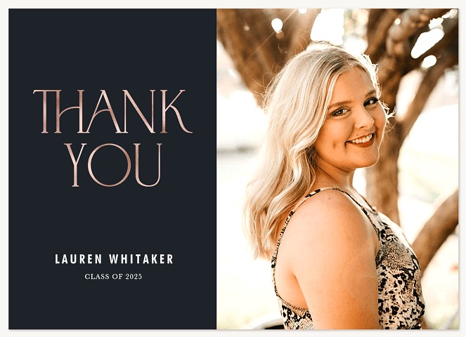 Chic Thank You Graduation Thank You Cards