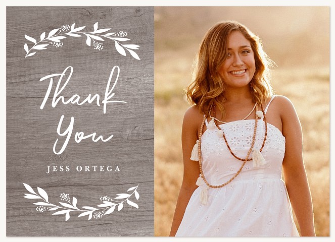 Rustic Branches Graduation Thank You Cards