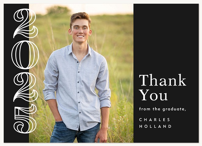 Stacked Year Graduation Thank You Cards