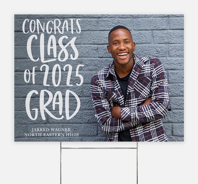 Playful Script Graduation Yard Signs