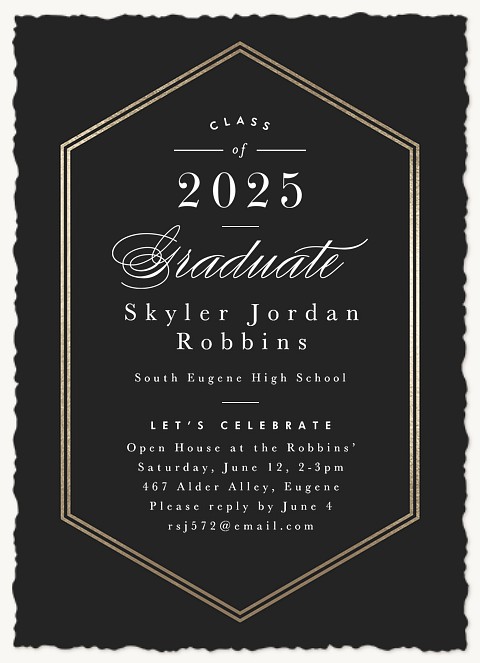 Elegant Geo Graduation Announcements