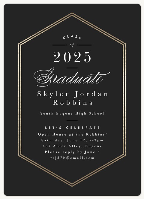 Elegant Geo Graduation Announcements