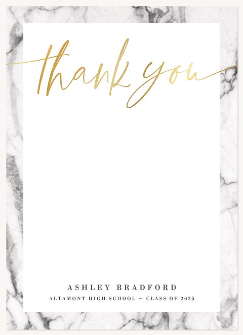 Shimmering Script Thank You Cards 