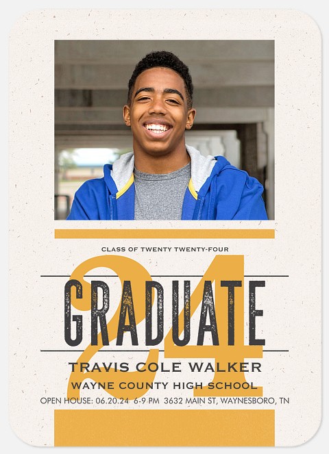 Newsprint Grad Graduation Cards