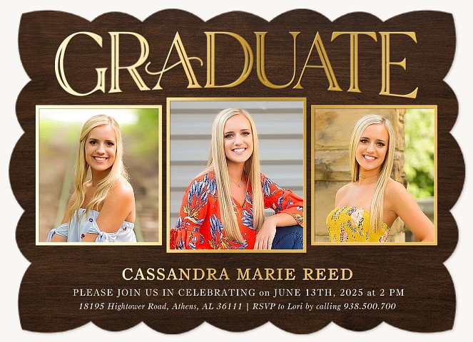 Fancy Inline Graduation Announcements