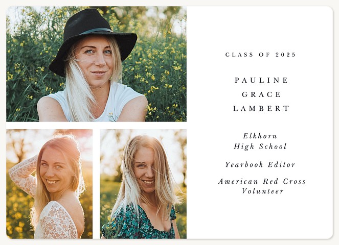 Elegant Achievements Graduation Announcements