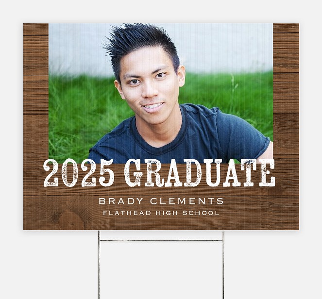 Natural Grad Graduation Yard Signs