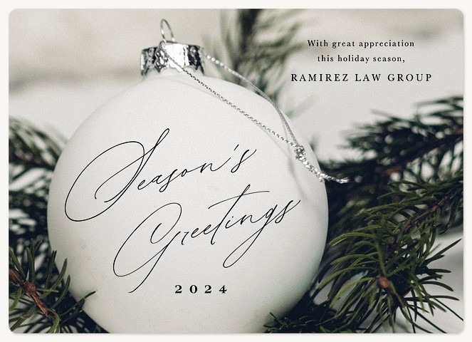 Elegant Ornament Holiday & Christmas Magnet Cards