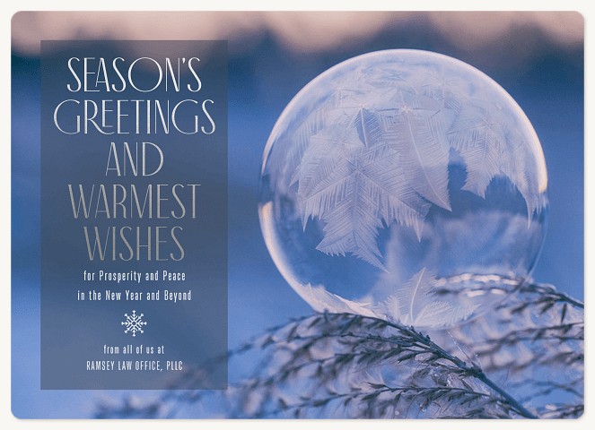 Frosted Orb Holiday & Christmas Magnet Cards