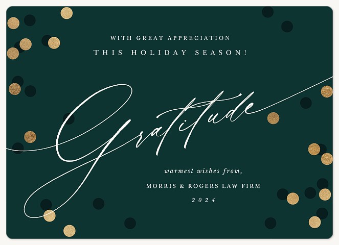 Confetti Gratitude Holiday & Christmas Magnet Cards