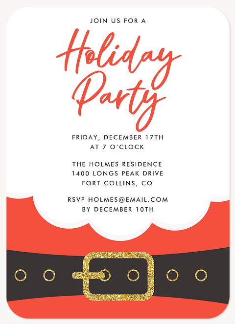 Santa Soirée Holiday Party Invitations