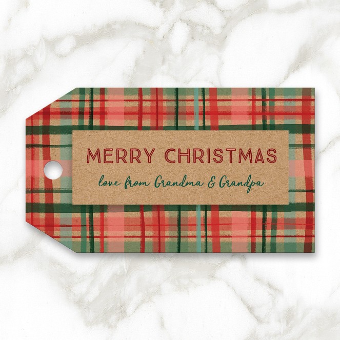 Krafty Plaid Custom Gift Tags