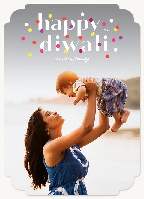 Colorful Confetti Diwali Holiday Cards