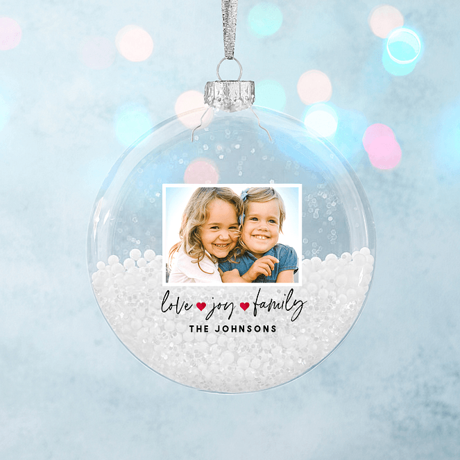 Love, Joy, Family Personalized Ornaments