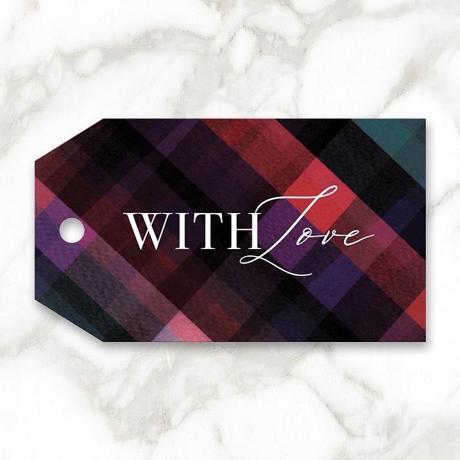 Modern Plaid Custom Gift Tags