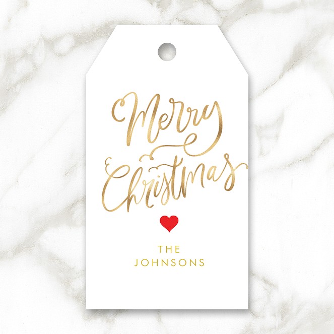 Golden Greeting Custom Gift Tags