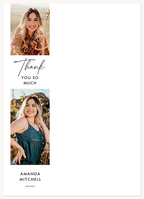 Contemporary Sidebar Thank You Cards 