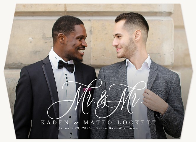 Mr. & Mr. Wedding Announcements