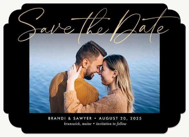 Shining Script Save the Date Cards