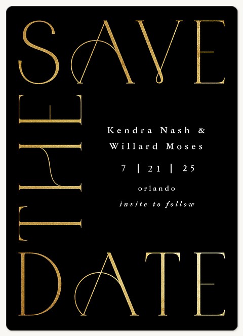 Gilded Deco Save the Date Magnets