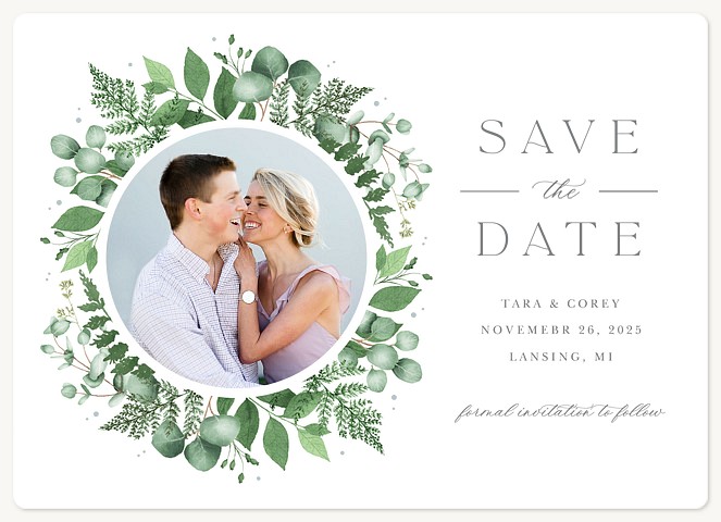 Eternal Wreath Save the Date Magnets