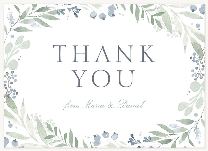 Romantic Greenery Thank You Cards 