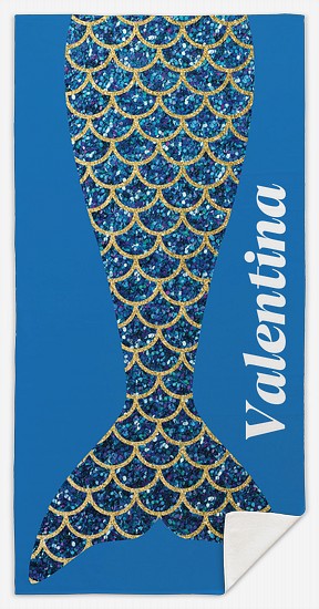 Sparkling Mermaid Custom Beach Towels