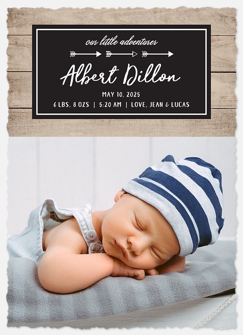 Little Adventurer Baby Birth Announcements