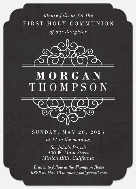 Patisserie First Communion Invitations