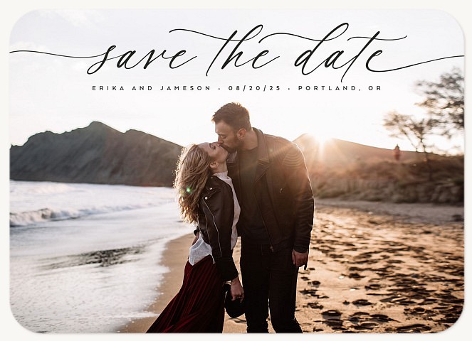 Flowing Script Save the Date Cards