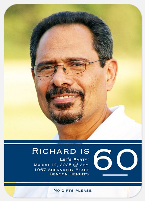 Indigo Band Adult Birthday Invitations