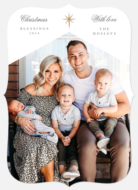 Winter Star Holiday Photo Cards